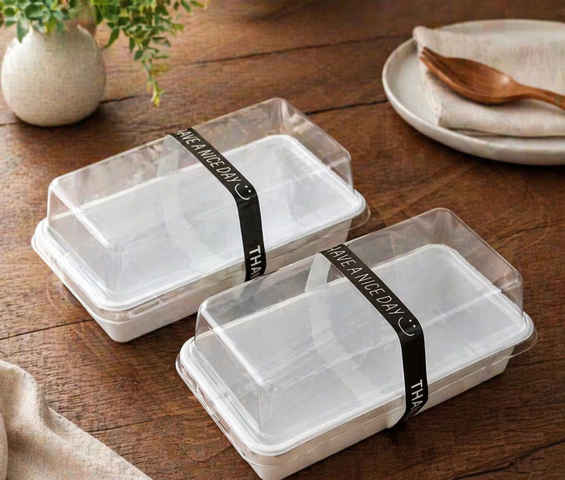 Rectangle Food Container with Transparent Lid (12.5 x 6.5 x 6.5 cm) | Dry Fruit, Chocolate & Snack Storage Box | Food Grade Reusable Container | Available in Multiple Colors