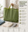 Matcha Green Frosted Plastic Tote Bag | Thickened Waterproof Clothing Shopping Carry Bag with Handles (11x10x3 Inch)