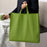 Matcha Green Frosted Plastic Tote Bag | Thickened Waterproof Clothing Shopping Carry Bag with Handles (11x10x3 Inch)