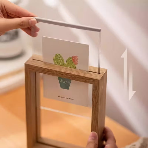 Wooden Frame for Home Decor, Deep Display Memory Frame with Transparent Front, Wall Mount & Table Top Display Case for Bedroom, Wedding, Return Gift, Birthday Gift