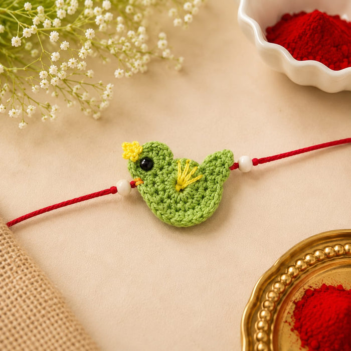 Handmade Crochet Kids Rakhi | Cute Cartoon Design Rakhi | Soft Cotton Thread Rakhi for Brother | Premium Raksha Bandhan Rakhi
