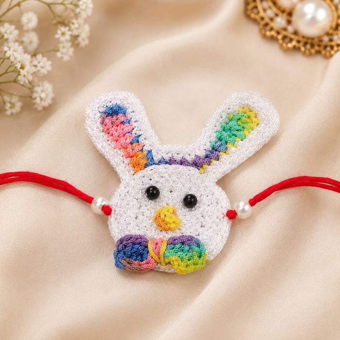 Handmade Crochet Kids Rakhi | Cute Cartoon Design Rakhi | Soft Cotton Thread Rakhi for Brother | Premium Raksha Bandhan Rakhi