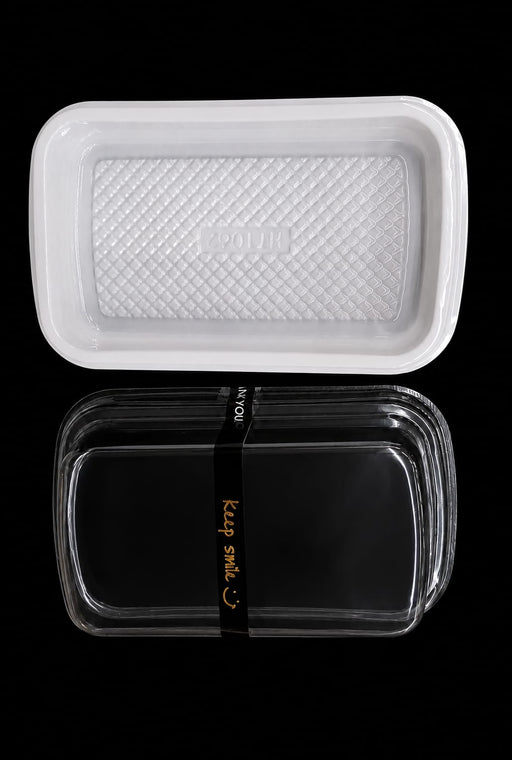 Rectangle Food Container with Transparent Lid (12.5 x 6.5 x 6.5 cm) | Dry Fruit, Chocolate & Snack Storage Box | Food Grade Reusable Container | Available in Multiple Colors