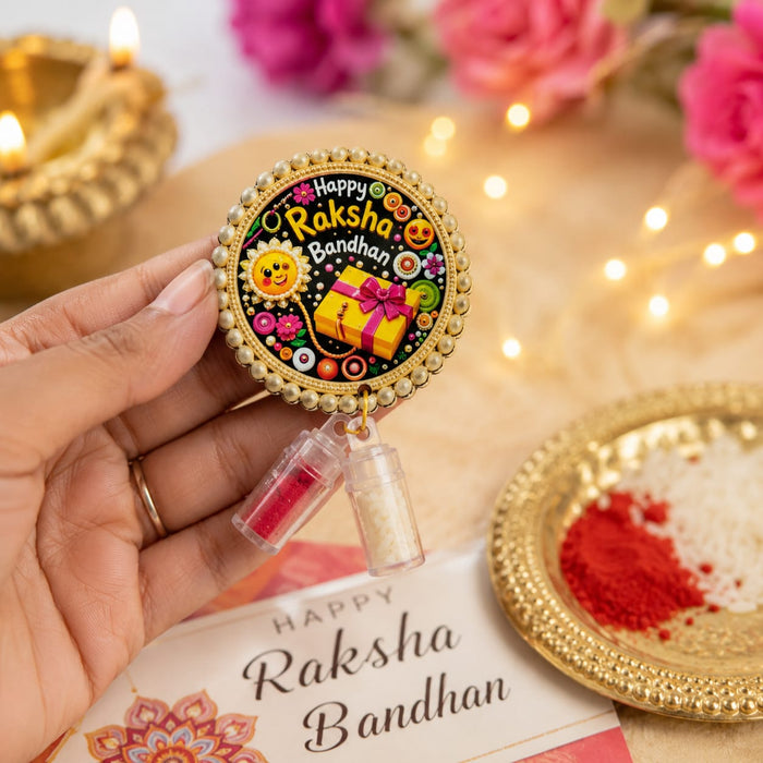 6 Pcs MDF Roli Chawal | Roli Chawal Holder  | Raksha Bandhan Return Gift | 3 Designs | 2.5 Inch
