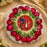 Handmade Floral Rakhi Platter/Pionee Platter  – Decorative Flower Rakhi Tray with Artificial Roses  for Wedding, Engagement | Pooja Platter, Center Table Decor,Gifting ( Rakhi Platter with Rakhi And Roli Chawal )