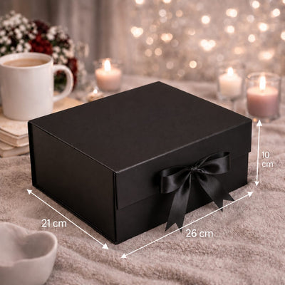 Collapsible  Without Magnet  Decorative Folding Paper Cardboard /Box with ribbon,DIY Box for Gift Hamper,Valentine Gifting,Wedding gifing.