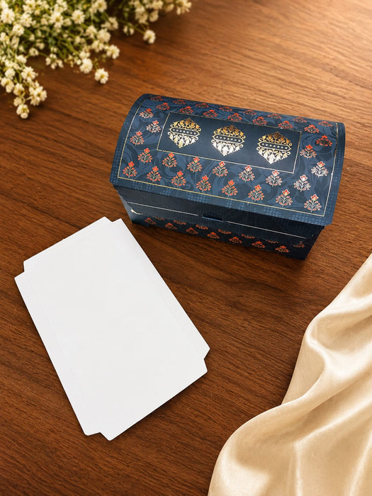 Royal Sandook Premium Printed Curved Gift Hamper Box | Luxury Festive Packaging Box for Raksha Bandhan, Diwali, Wedding & Return Gifts