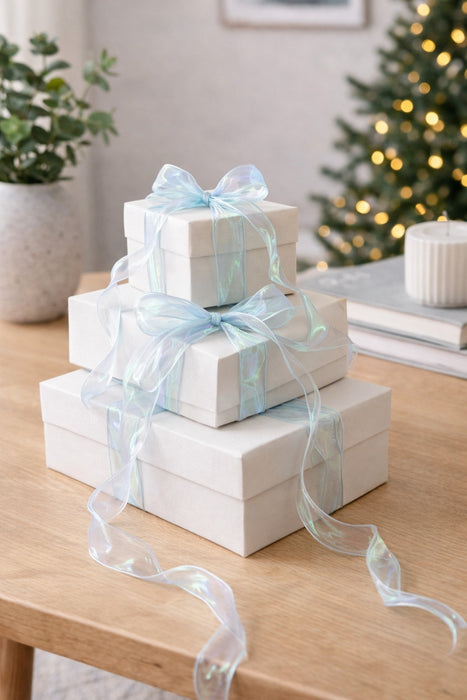 Shiny Organza Ribbon Roll for Decoration & Gift Packing – 1.5 Inch Wide Decorative Ribbon for Wedding, Hamper Packing, Craft & Gift Wrapping (Approx. 8 Meter Roll)