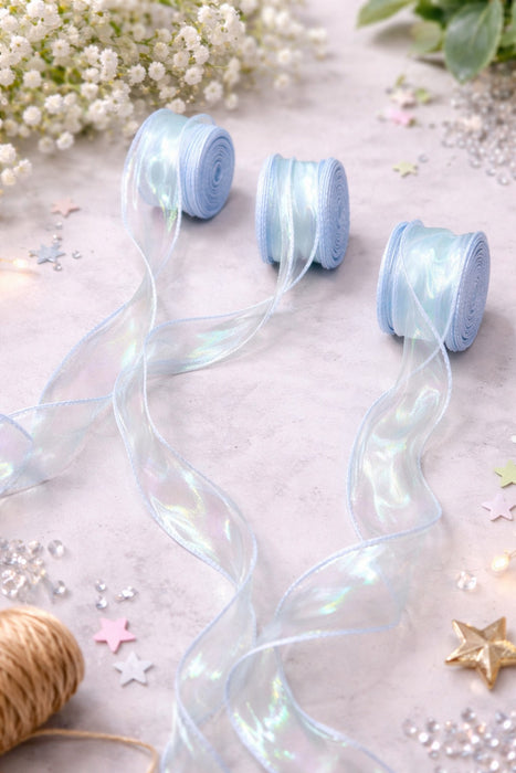 Shiny Organza Ribbon Roll for Decoration & Gift Packing – 1.5 Inch Wide Decorative Ribbon for Wedding, Hamper Packing, Craft & Gift Wrapping (Approx. 8 Meter Roll)