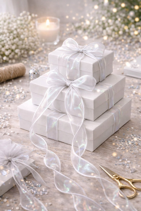 Shiny Organza Ribbon Roll for Decoration & Gift Packing – 1.5 Inch Wide Decorative Ribbon for Wedding, Hamper Packing, Craft & Gift Wrapping (Approx. 8 Meter Roll)