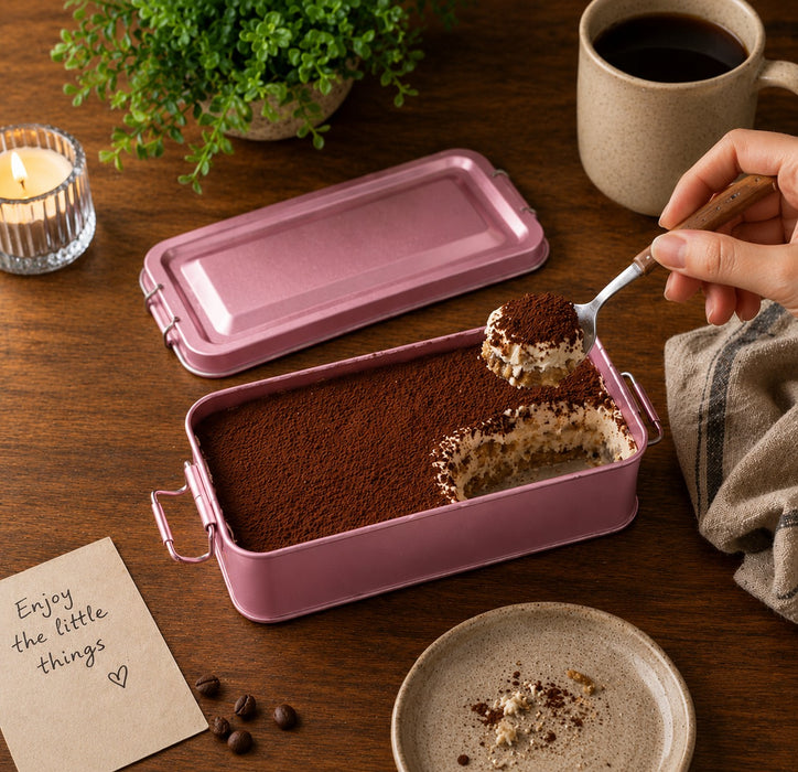 Premium Tin Material Packing Box (15×6×6 cm) | Food Container for Fruits,Desserts, Snacks, Gifting ,Tiffin, Picnic & Travel ( Not For Liquids )