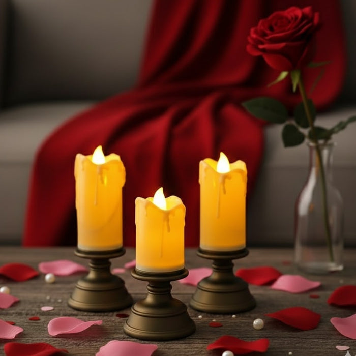LED Tea Light Candles | Flameless, Smokeless & Unscented | Battery Operated Decorative Lights for Home,Wedding, Birthday, Balcony,Diwali