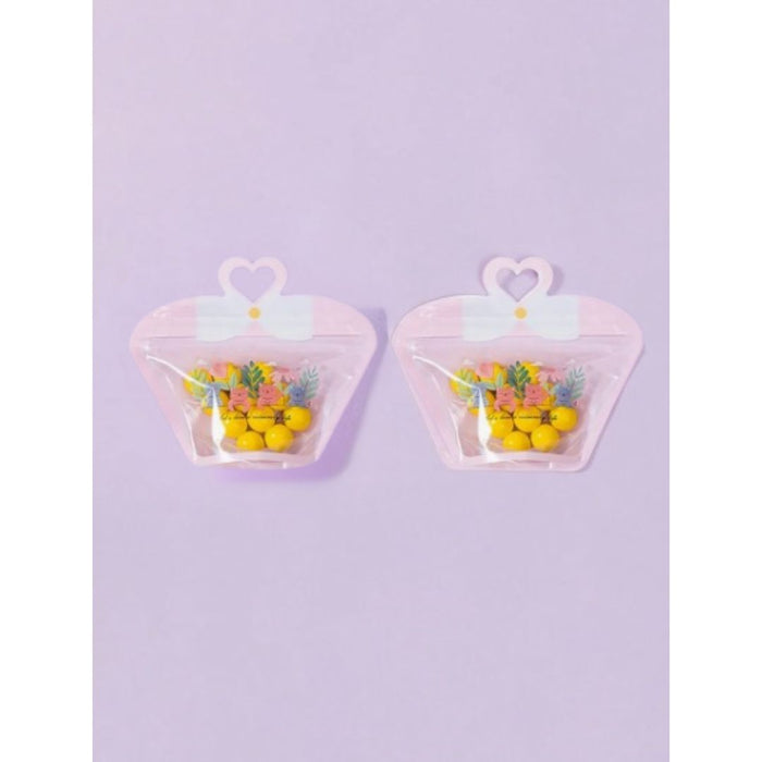 Small Bow Shape Ziplock Pouches , zipper bags for storage, gifting, travel user, kitchen zip lock Bag for jewellery, return gift, kids, birthday,Baby shower,wedding,Lightweight, for small items