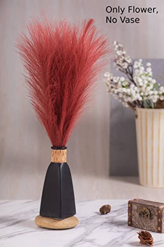 small Faux Pampas Grass Artificial Flowers Fake Flower for Home, Office, Bedroom, Balcony, Living Room, Table Decoration, Plants and Craft Items Corner
