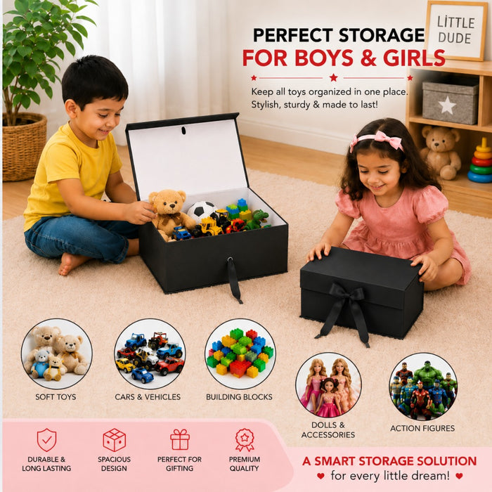 Collapsible  Without Magnet  Decorative Folding Paper Cardboard /Box with ribbon,DIY Box for Gift Hamper,Valentine Gifting,Wedding gifing.