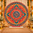 Round Ganpati Mandap with Stand – 18 Inch | Mandala & Peacock Theme + Jharokha Shape Option