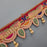 (Design No.8) 1 Pcs  Premium Peacock Design Embroidered Toran with Golden Latkan | 38 Inch Red Door Hanging | Traditional Festive Home Décor