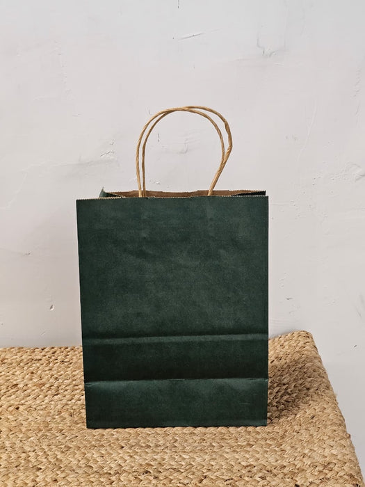Medium Size Multipurpose Paper Bags with Handles for Shopping, Gift Packaging, Boutique Packaging, Wedding Return Gifts & Festive Gifting – 5 Colours