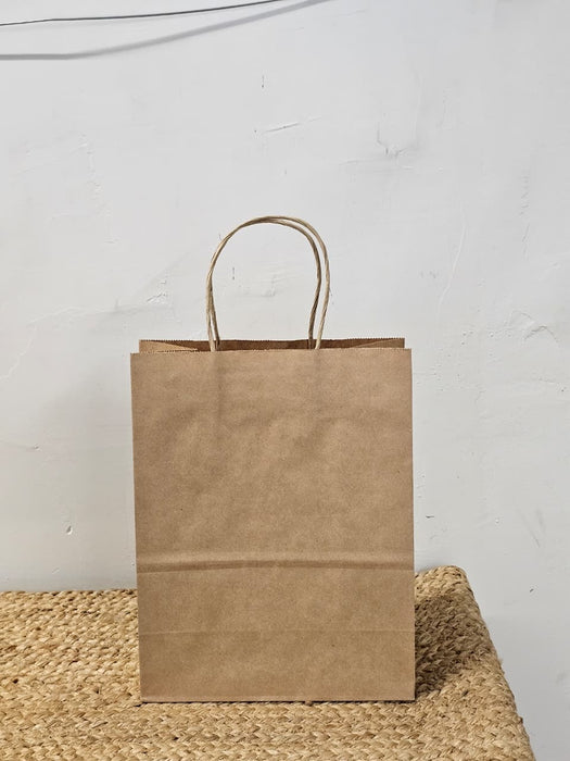 Medium Size Multipurpose Paper Bags with Handles for Shopping, Gift Packaging, Boutique Packaging, Wedding Return Gifts & Festive Gifting – 5 Colours