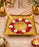 1 Pcs Premium Golden Metal Decorative Tray with Om Design | Embossed Floral Pooja Thali & Centerpiece Tray | Elegant Home Décor, Diwali, Festive & Pooja Decoration |