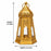 (Design No.39) Golden Metal Hanging Lantern for Diya & Candle | Decorative Moroccan-Style Lantern | 7.5 Inch Height × 3.5 Inch Width