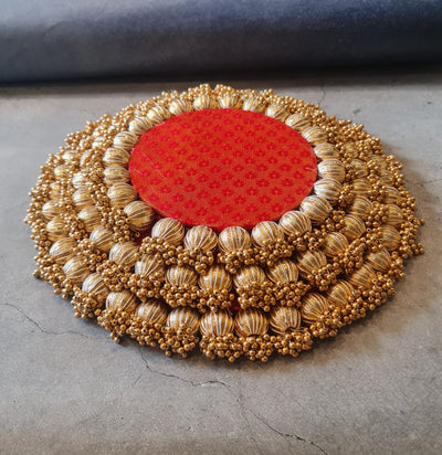 JUMKHI PLATTER Set of 3 for Rakhi, Diwali Decor, Rangoli ,Centre table decoration.