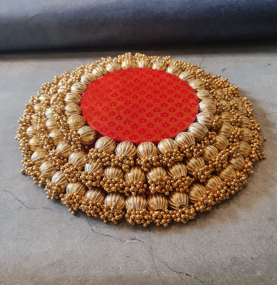 JUMKHI PLATTER Set of 3 for Rakhi, Diwali Decor, Rangoli ,Centre table decoration.