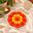 Marigold MDF T Light   Rangoli | 5.5 Inch Floral Rangoli for Diwali, Festive & Home Décor