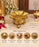 Premium Golden Lotus Decorative Bowl with Turtle Base | Traditional Metal Urli Bowl | Diya, Flower Petals & Festive Home Décor