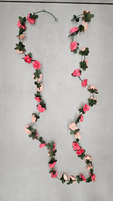 Artificial Pink & Light Pink Flower  line Hanging  | Door Hanging, Home Décor & Ganpati Decoration