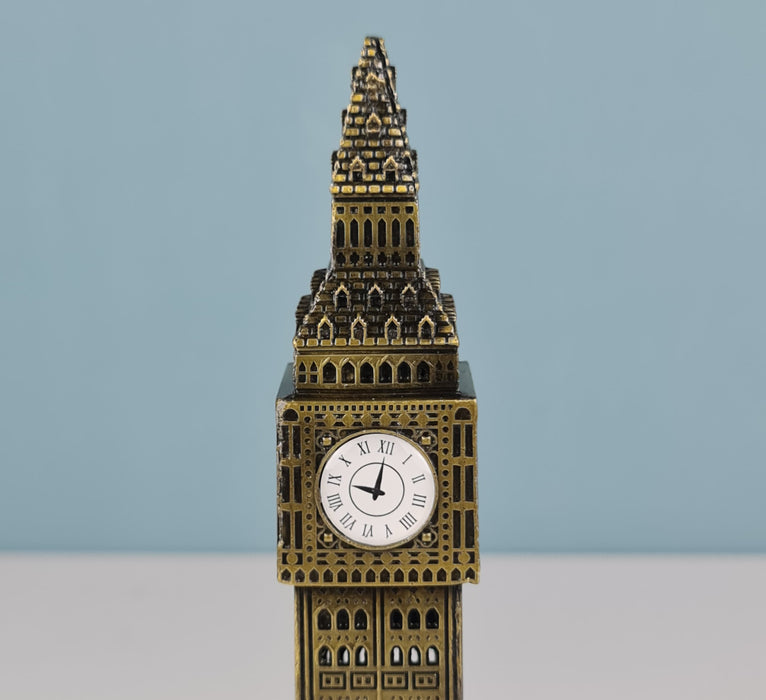 1 Pc London Big Ben Tower Metal Showpiece Antique Statue for Room, Office, Decorative Showpeice for Home, Desk Decor, Table Stand (Metal)