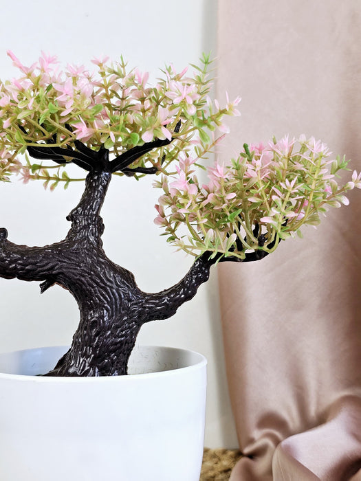 1 Pc Artificial Bonsai Flower Tree with Pot for Home Decor, Room Decorations, Living Room Table Decoration Plants and Craft Items Corner