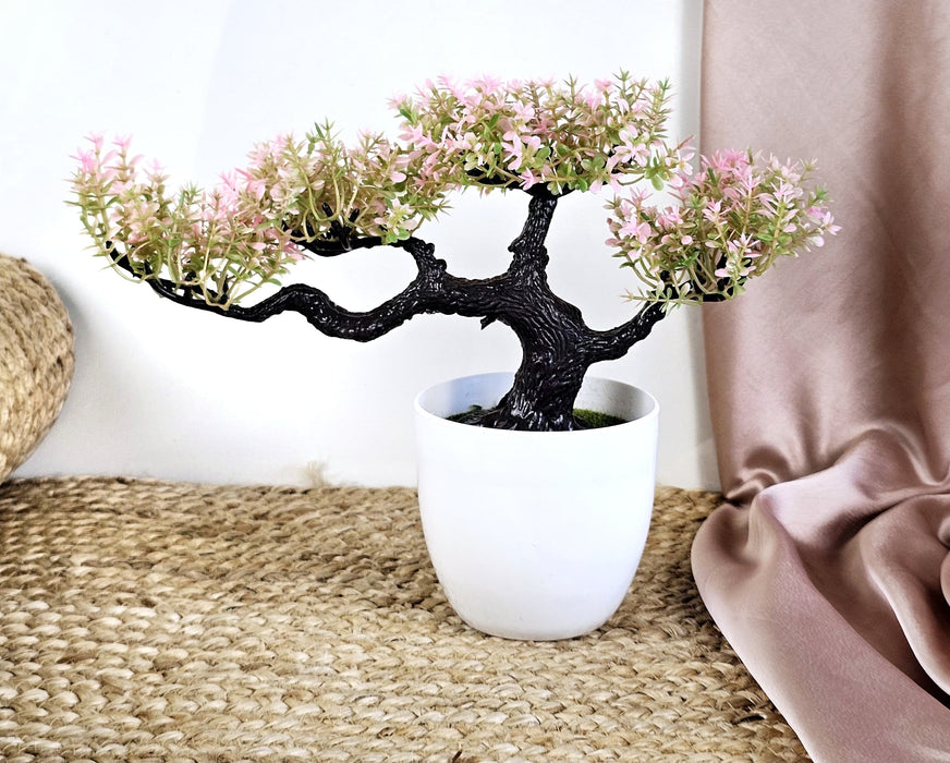 1 Pc Artificial Bonsai Flower Tree with Pot for Home Decor, Room Decorations, Living Room Table Decoration Plants and Craft Items Corner