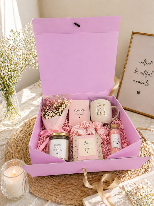 Collapsible  Without Magnet  Decorative Folding Paper Cardboard /Box with ribbon,DIY Box for Gift Hamper,Valentine Gifting,Wedding gifing.