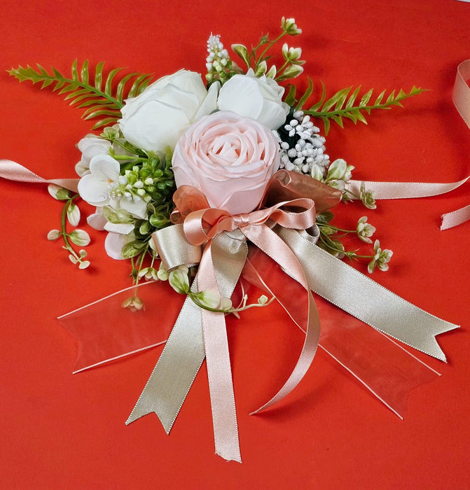 1 Pcs Artifical Flower stylish Brooches bow Ready to use for any occation, Wedding marriage Hamper Gifting decor Toran decoration baby shower photoshoot,stylish brooches.