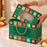 Premium Green Floral Printed Gift Hamper Box with Transparent Window | 11 × 8 × 3 Inch | Elegant Gift Packaging Box