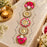 1 Pcs Premium Toran Table Decor Mat | Pearl & Floral Embellished Table Runner | 30×16 Inch Traditional Festive Pooja & Home Décor Mat