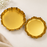 🌸 Premium Golden Metal Decorative Plate | Lotus Edge Pooja Thali & Diya Base | 4 Inch & 3.5 Inch ✨