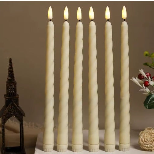 LED Flameless Taper Candles LED Candlestick Battery Operated Lights for Dinning Table, Window, Home Decore, Diwali, Festival Decor