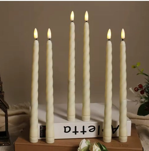 LED Flameless Taper Candles LED Candlestick Battery Operated Lights for Dinning Table, Window, Home Decore, Diwali, Festival Decor