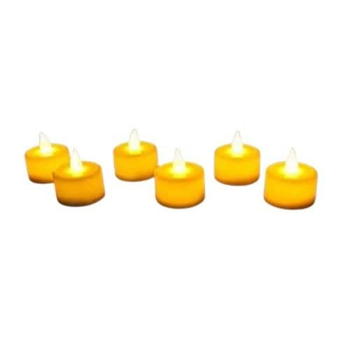 Acrylic Flameless And Smokeless Decorative Candles Led Tea Light Candle Perfect For Gifting (Yellow, 2 Cm)                                         *BEST SELLER*