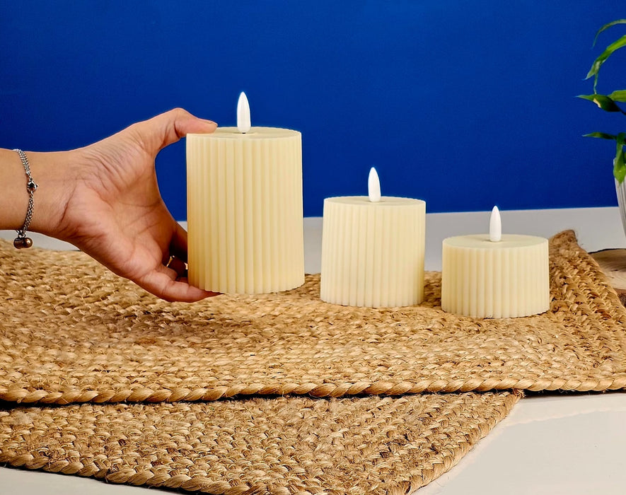 Tea Light Candles | Flameless, Smokeless & Unscented | Decorative Lights for Home Decor, Mandir, Wedding, Birthday, Engagement, Balcony & Room Decoration