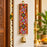 (Design No.2)( 2 pcs )Traditional Embellished Door Hanging with Bell | Red & Golden Decorative| 16 × 5.5 Inch Wall Hanging