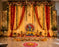 Premium Ganpati & Kanha Ji Singhasan Backdrop Mandap Set | Red Gold Finish Mirror Lace |Made In India | Pooja Festival Decoration