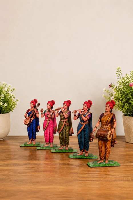 Ganpati Decoration & Festive Decor  Cutout  Set with stand Ganpati decoration Mini Table Top Decor for ganpati festive , Mandir, Pooja & Festival Decoration