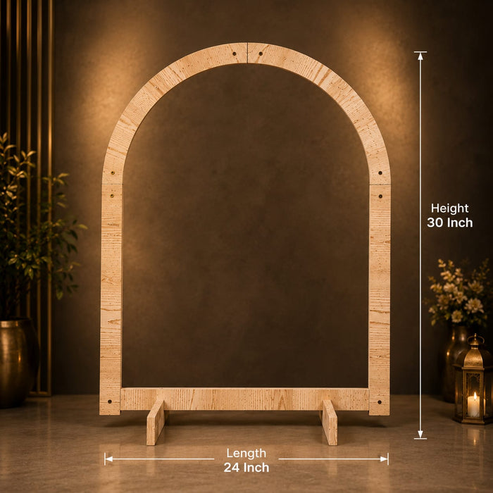 Premium Foldable Mandap / Makhar / Wooden Backdrop Stand | Available in Round, Hexagon & Arch Shapes | Elegant Event Decoration Frame
