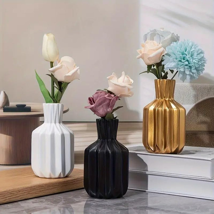 1 Pcs Resin Flower Vase for Home Decor, Bedroom, Living Room, Office, Balcony, Kitchen, Table,Gift for Birthday, Anniversary, Nordic Design, Diwali Decor