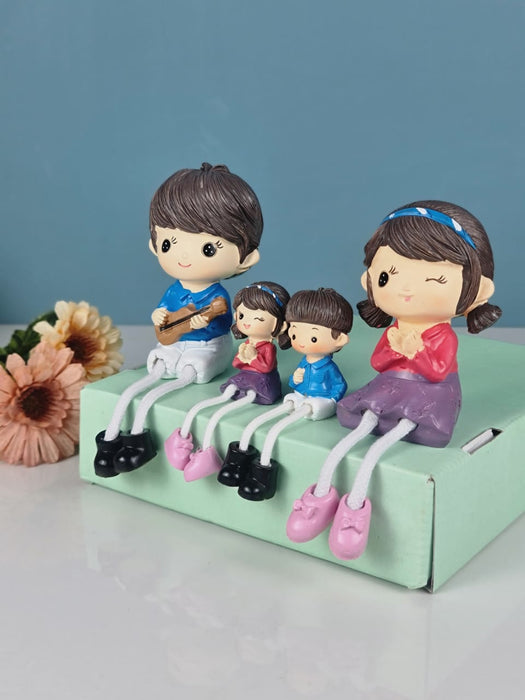 4 pcs Hanging Legs Showpiece Cute Boy and Girl, Toy Cute Couple Statue Figurines Decorative for Home Decor, Living Room, Table Decoration, Gift for Girlfriend, Boyfriend