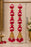 (Design No. 5) Premium Artificial Pink Floral Door Hanging with Golden Bells & Wheel | 21 Inch Decorative Hanging for Door, Home, Wedding & Festive Decor