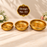 (Design No.43) 1 set (3 pcs) Luxury Golden Metal Urli Bowl with Intricate Embossed Design | Traditional Decorative Bowl for Diwali, Pooja, Wedding, Floating Flowers & Festive Home Décor |